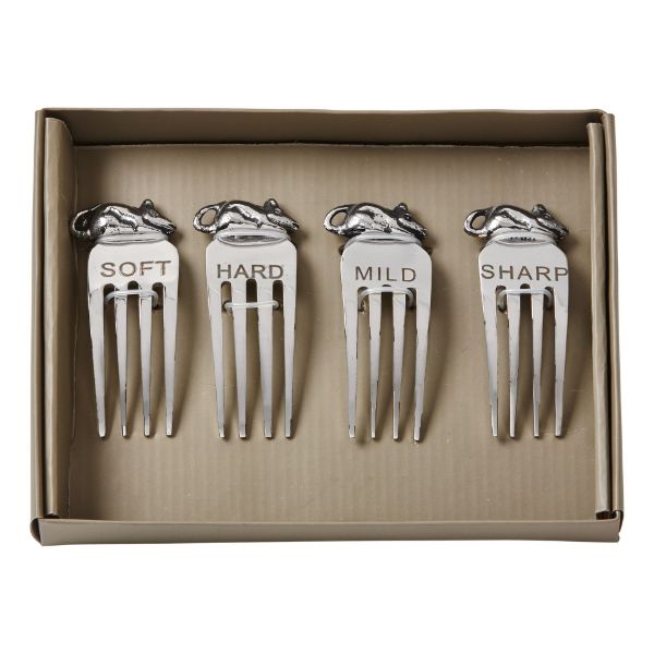 Mice Fork Cheese Markers - Set of 4