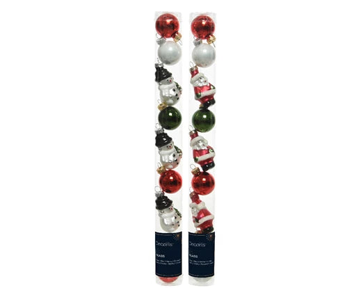 Santa/Snowman Ornament Set