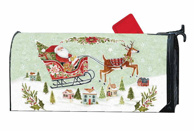 Happy Christmas Santa Mailbox Wrap