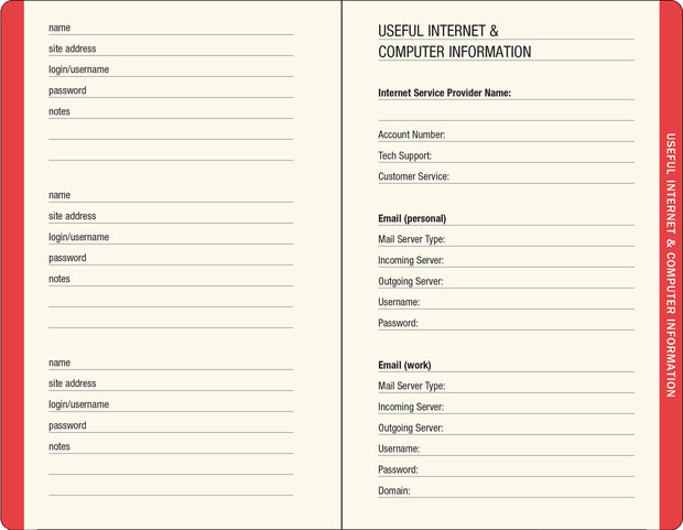 Mushrooms Internet & Password Logbook