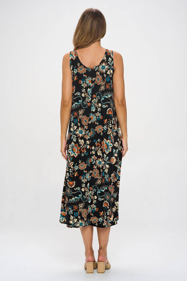 Boho Blossom Slinky Tank Dress