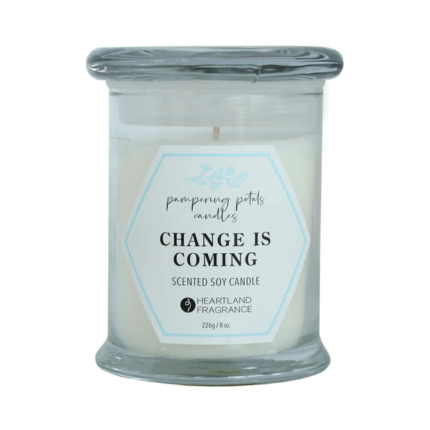 Change in Coming 8oz Soy Candle