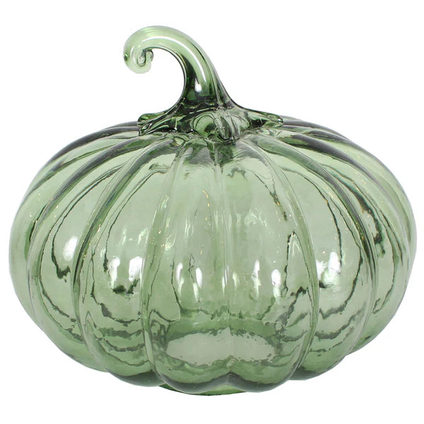 Olive Glass Pumpkins