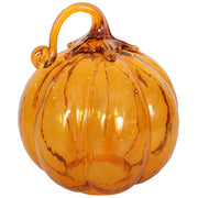 Clear Orange Glass Pumpkins