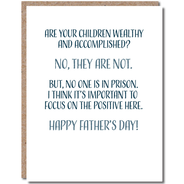 Children Wealthy Funny Father's Day Card