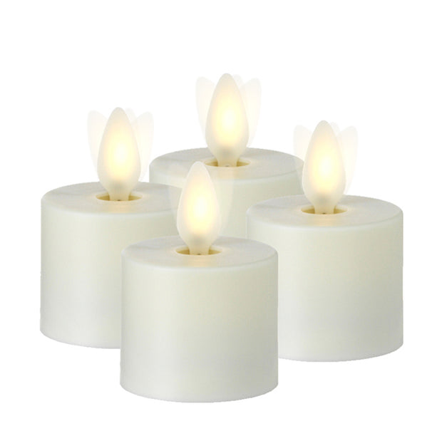 Moving Flame Set/4 1.5 x 2" Ivory Tealight