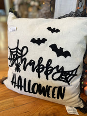 Bat Happy Halloween Pillow