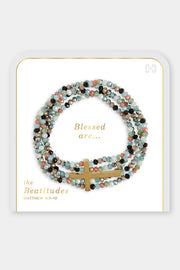 Beatitudes Cross Bracelet Gold