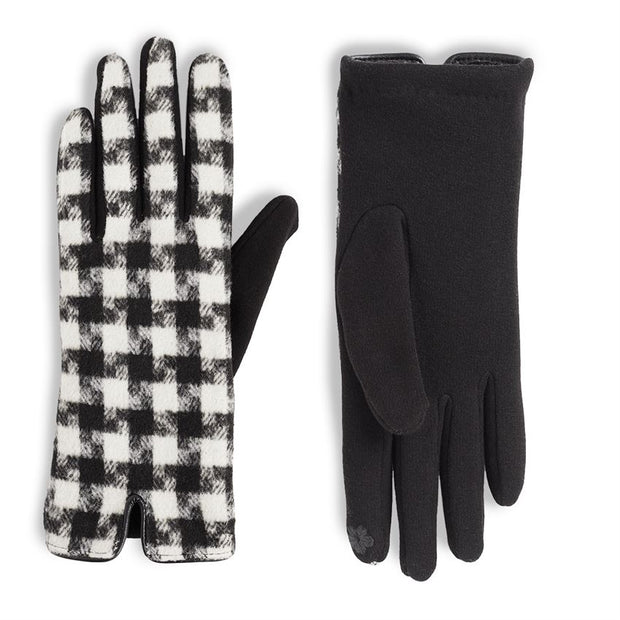 Houndstooth Touchscreen Gloves