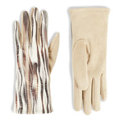 Metallic Wavy Stripes Touchscreen Gloves