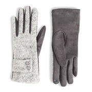 Marled Loop Belted Cuff Touchscreen Gloves