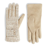 Marled Loop Belted Cuff Touchscreen Gloves