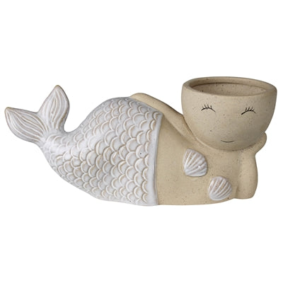 Laying Mermaid Cache Pot