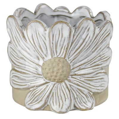 Daisy Ceramic Cache Pot