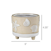 Seashell Ceramic Cache Pot