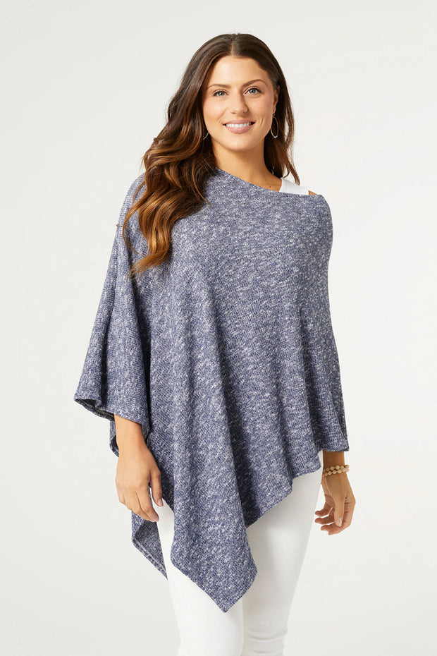 Selene Supersoft Baby Ribbed Poncho - Two Colors