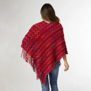 Tillie Brushed Braided Stripe Poncho