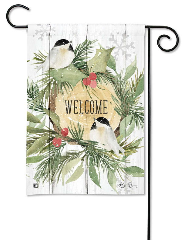 Winter Cabin Garden Flag