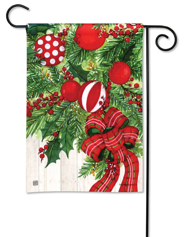 Christmas Garland Garden Flag