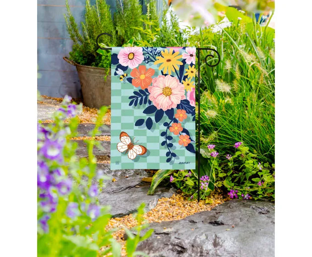 Playful Peonies Garden Flag