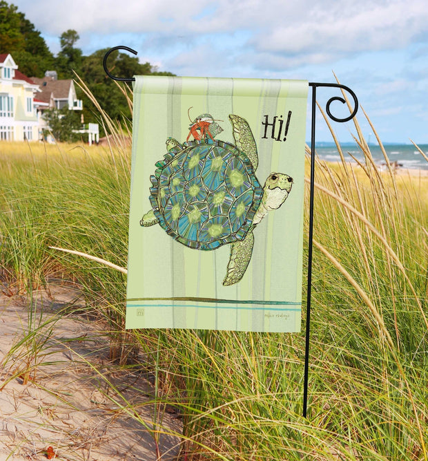 Sea Turtle Green Foam Garden Flag