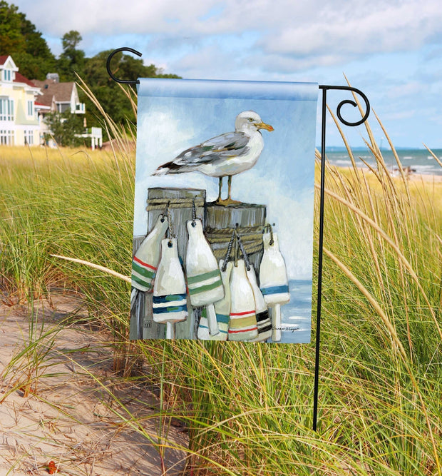 Perched Seagull Garden Flag