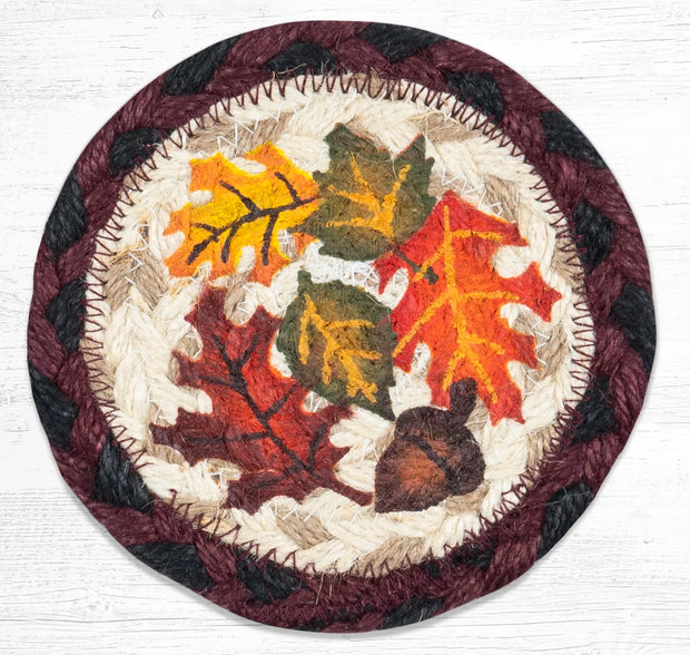 5" Jute Coaster Autumn