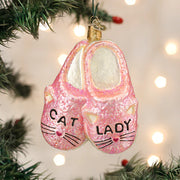 Cat Lady Slippers Ornaments