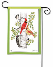 Birch Birds Garden Flag