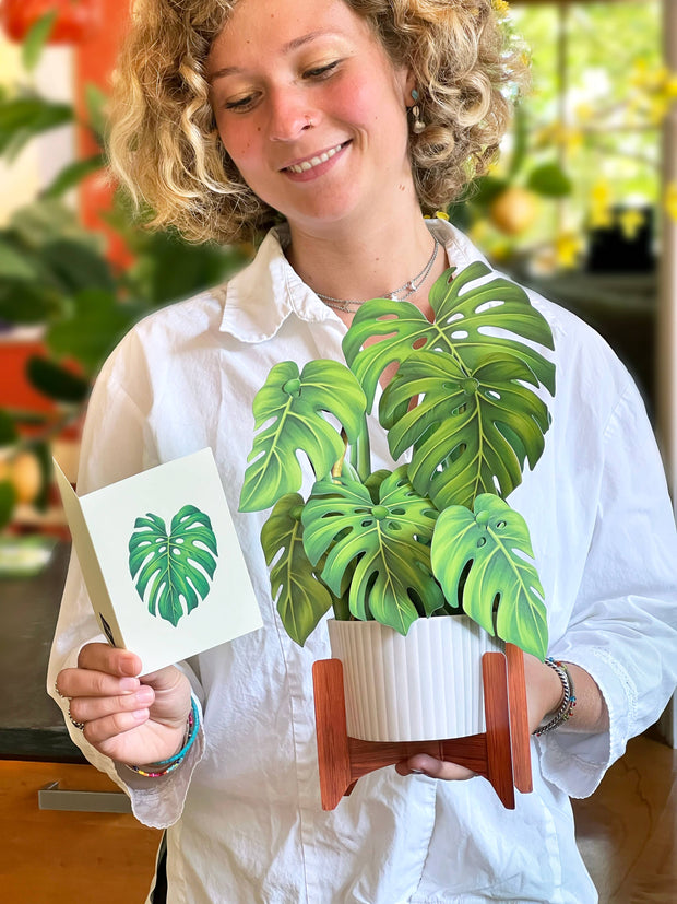 Monstera Plant Pop-Up Card