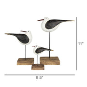 Wooden Sandpipers on Stand, 3 sizes