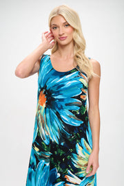 Blue Flower Tank Dress