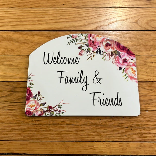 Cora Welcome Friends & Family Garden Sign