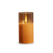 Gold Glass Ivory Pillar Candles