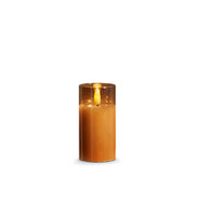 Gold Glass Ivory Pillar Candles