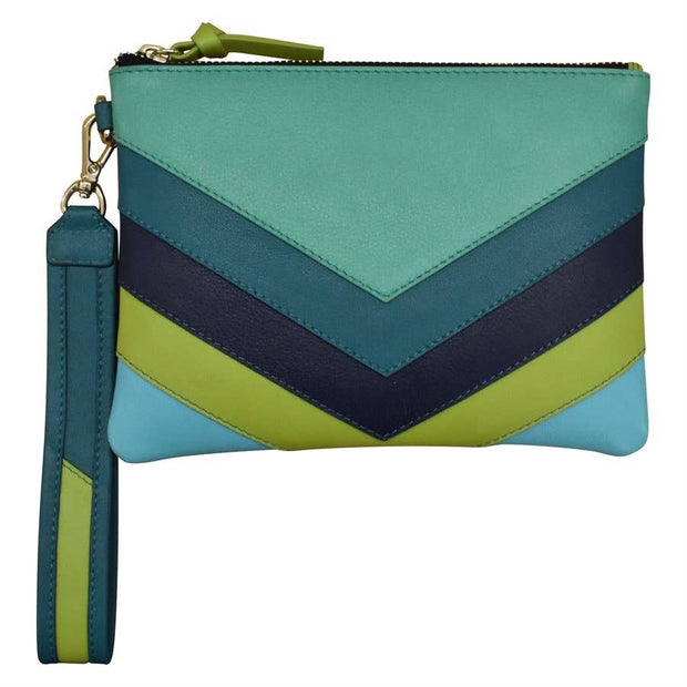 Multi Color Top Zip Wristlet by ili New York