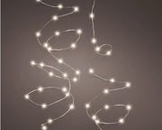 100 LED Micro Warm White Twinkle Lights on Silver Wire