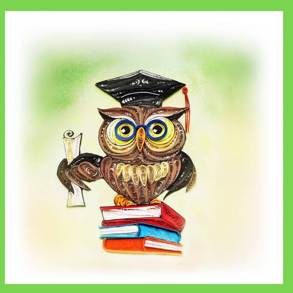 Graduation Owl Quilling Card