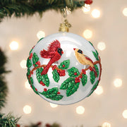 Hollyberry Birds Round Ornament