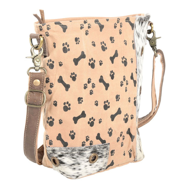 Dog Bone & Paw Print Crossbody Bag