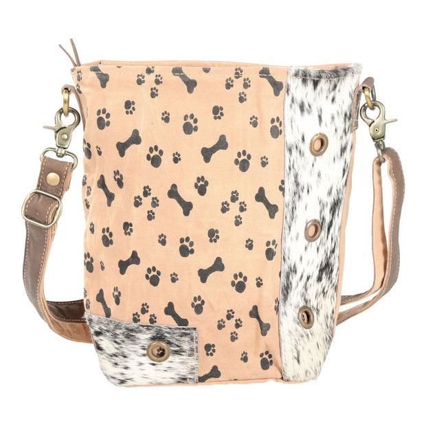 Dog Bone & Paw Print Crossbody Bag