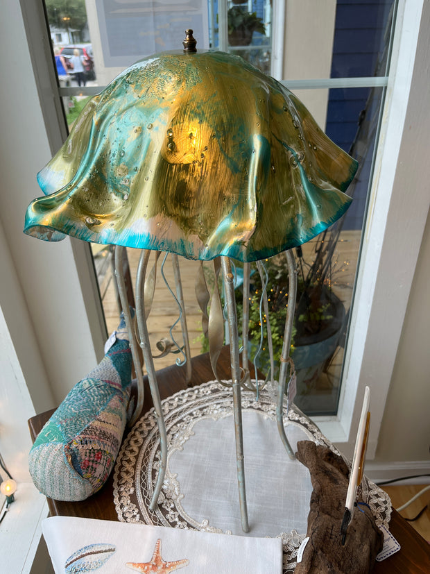 Sculpted Large Jellyfish Lamp