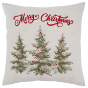 Merry Christmas Trees Pillow