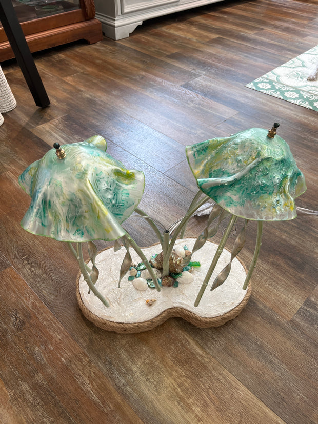 Double Jellyfish Lamp on Base