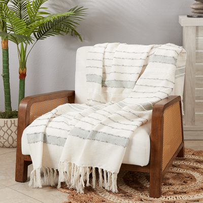 Woven Striped Throw