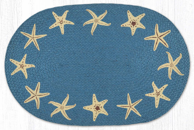 Jute Starfish Oval Rug