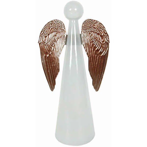 Luster White Glass Angels