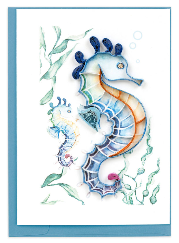 Colorful Seahorse Gift Enclosure Mini Card