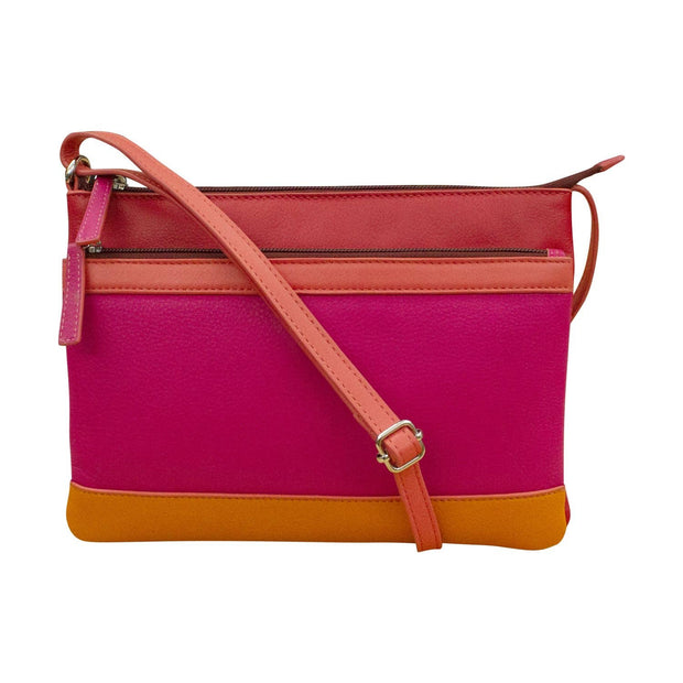 Double Zip Crossbody Bag by ili New York