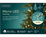 8' LED Tree Cascade Micro Lights Green Wire